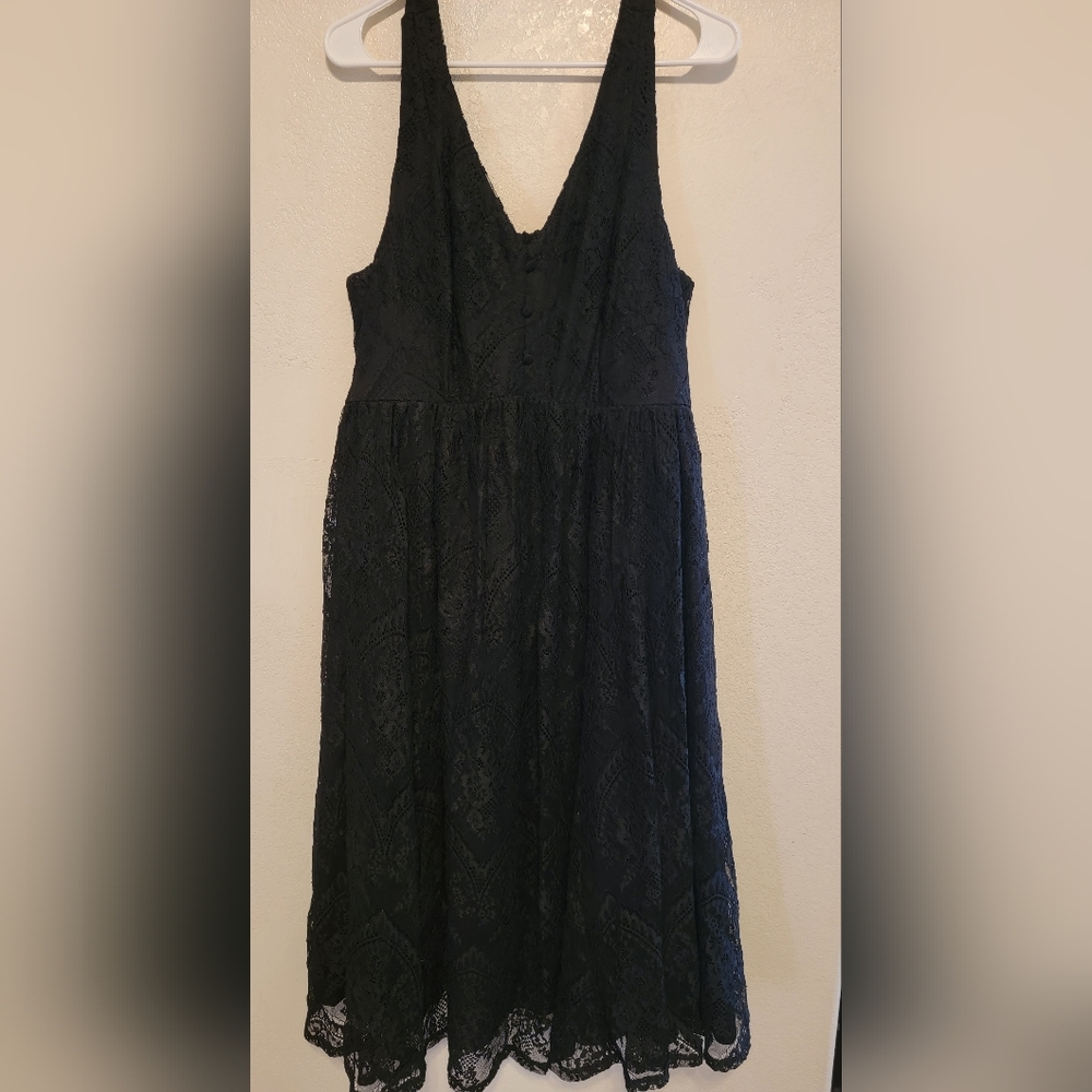 Torrid Midi Lace Button-Front Dress
